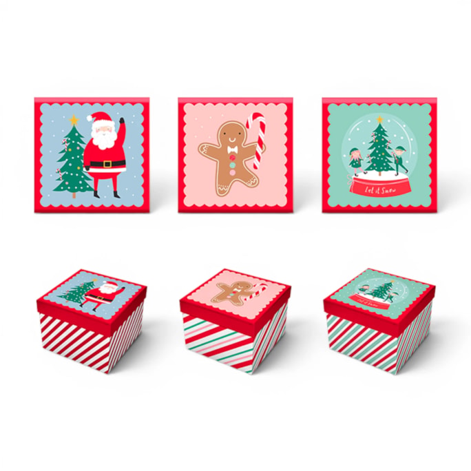 Wholesale Christmas Square Gift Box 16cm x 16cm | Wholesale Direct