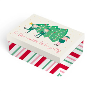 Wholesale Christmas Rectangle Gift Box 22cm x 14cm | Wholesale Direct