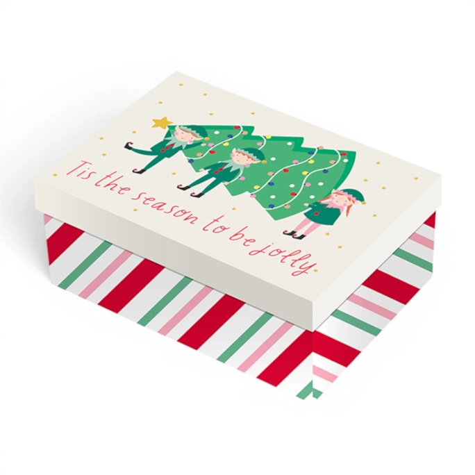 Wholesale Christmas Rectangle Gift Box 22cm x 14cm | Wholesale Direct