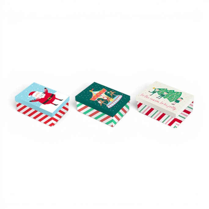 Wholesale Christmas Rectangle Gift Box 22cm x 14cm | Wholesale Direct