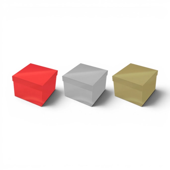 Wholesale Square Matte Metallic Gift Box 16cm x 16cm | Wholesale Direct