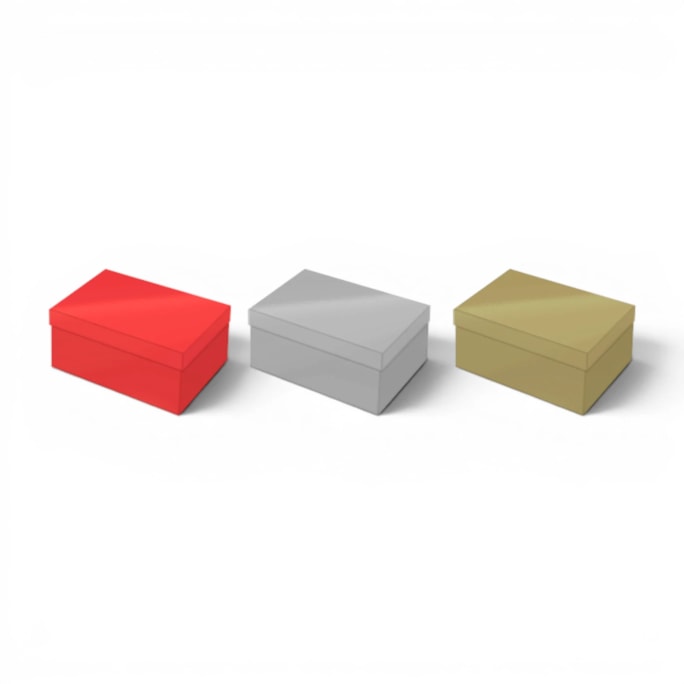 Wholesale Rectangle Matte Metallic Gift Box 22cm x 14cm | Wholesale Direct