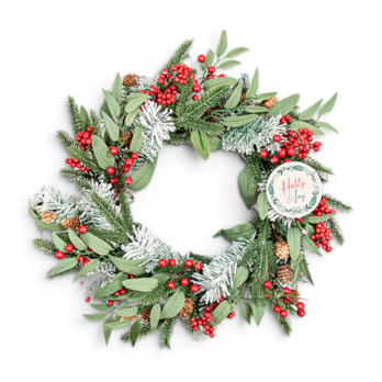 Wholesale Frosted Berry Wreath 50cm | Wholesale Direct Wholesale Frosted Berry Wreath 50cm | Wholesale Direct