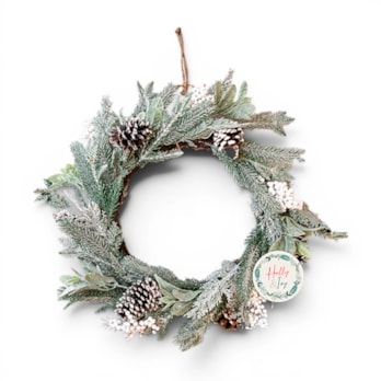Wholesale Frosted Wreath 55cm | Wholesale Direct
