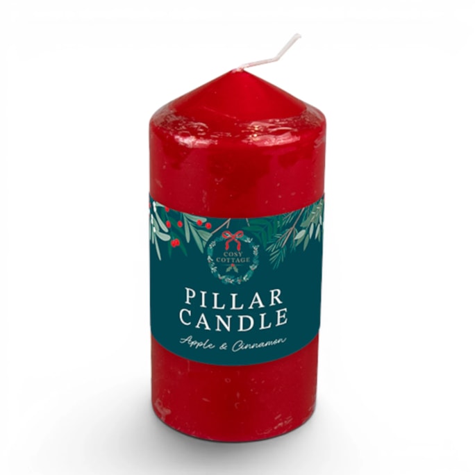 Wholesale Apple & Cinnamon Pillar Candle 420g | Wholesale Direct