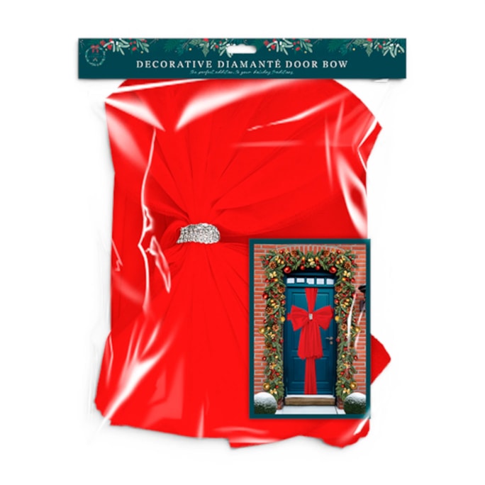 Wholesale Red Diamante Buckle Door Bow | Wholesale Direct