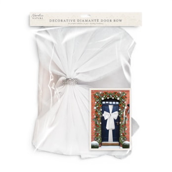 Wholesale White Diamante Buckle Door Bow | Wholesale Direct