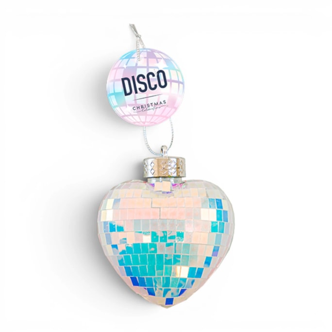 Wholesale Hanging Iridescent Disco Heart 11cm | Wholesale Direct