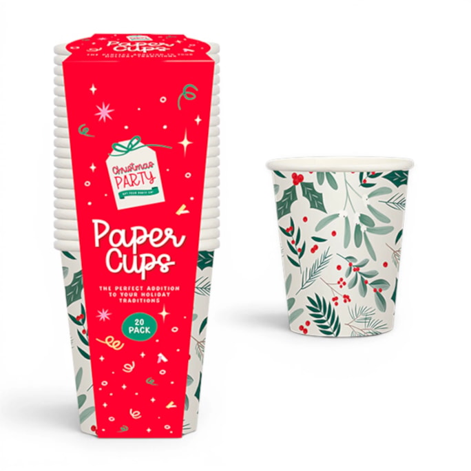 Wholesale Christmas Printed Paper Cups 20pk | Wholesale Direct Wholesale Christmas Printed Paper Cups 20pk | Wholesale Direct