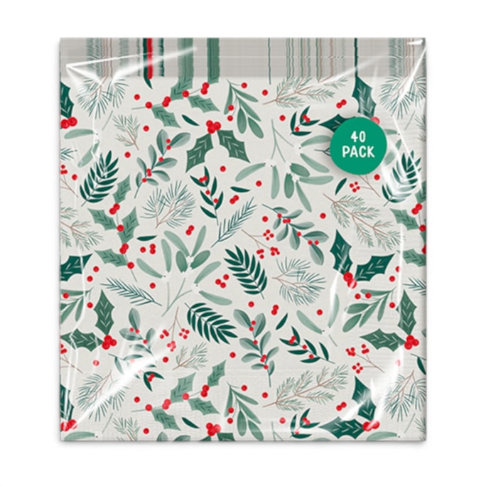 Wholesale Christmas Printed 3 Ply Napkins 40pk CDU | Wholesale Direct Wholesale Christmas Printed 3 Ply Napkins 40pk CDU | Wholesale Direct