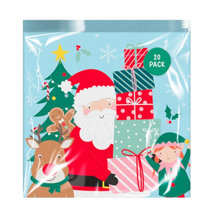 Wholesale Christmas Kids Printed 3 Ply Napkins 20pk CDU | Wholesale Direct