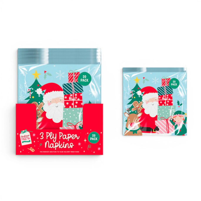 Wholesale Christmas Kids Printed 3 Ply Napkins 20pk CDU | Wholesale Direct
