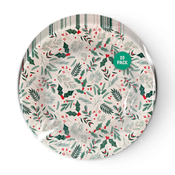 Wholesale Plastic Free Christmas Printed Paper Plates 20pk CDU | Wholesale Direct Wholesale Plastic Free Christmas Printed Paper Plates 20pk CDU | Wholesale Direct