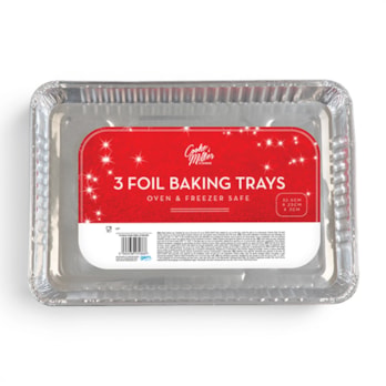 Wholesale Foil Baking Trays 32.5cm x 23cm x 3cm 3pk CDU | Wholesale Direct