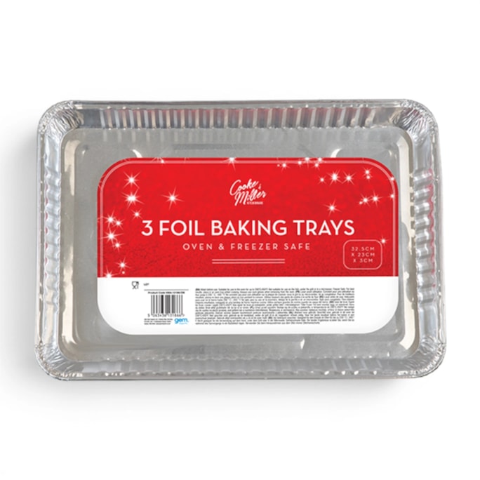 Wholesale Foil Baking Trays 32.5cm x 23cm x 3cm 3pk CDU | Wholesale Direct Wholesale Foil Baking Trays 32.5cm x 23cm x 3cm 3pk CDU | Wholesale Direct