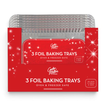 Wholesale Foil Baking Trays 32.5cm x 23cm x 3cm 3pk CDU | Wholesale Direct Wholesale Foil Baking Trays 32.5cm x 23cm x 3cm 3pk CDU | Wholesale Direct