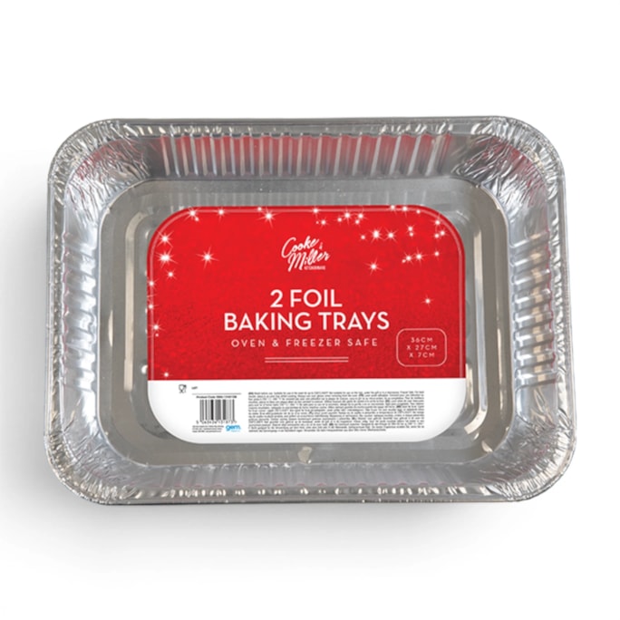 Wholesale Foil Baking Trays 36cm x 27cm x 7cm 2pk CDU | Wholesale Direct