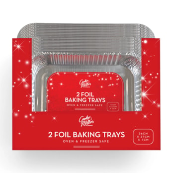 Wholesale Foil Baking Trays 36cm x 27cm x 7cm 2pk CDU | Wholesale Direct