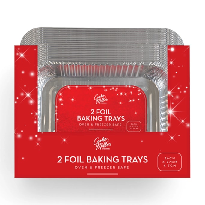 Wholesale Foil Baking Trays 36cm x 27cm x 7cm 2pk CDU | Wholesale Direct