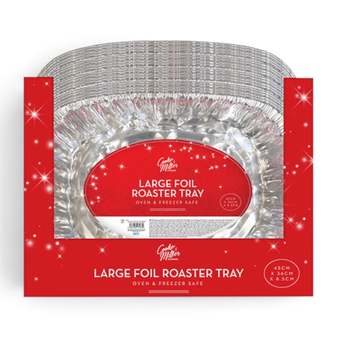 Wholesale Foil Large Roaster Tray 45cm x 36cm x 8.5cm CDU | Wholesale Direct