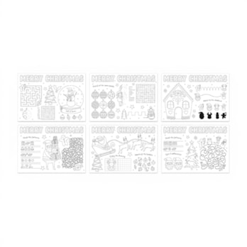 Wholesale Christmas Colour In Your Own Placemat 6pk | Wholesale Direct Wholesale Christmas Colour In Your Own Placemat 6pk | Wholesale Direct