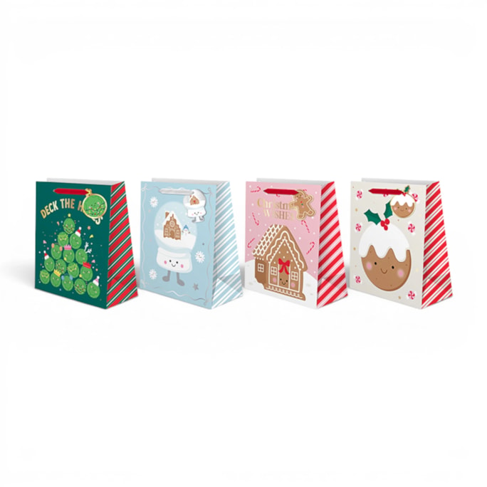 Wholesale Medium Christmas Gift Bag - Assortment 3 | Wholesale Direct