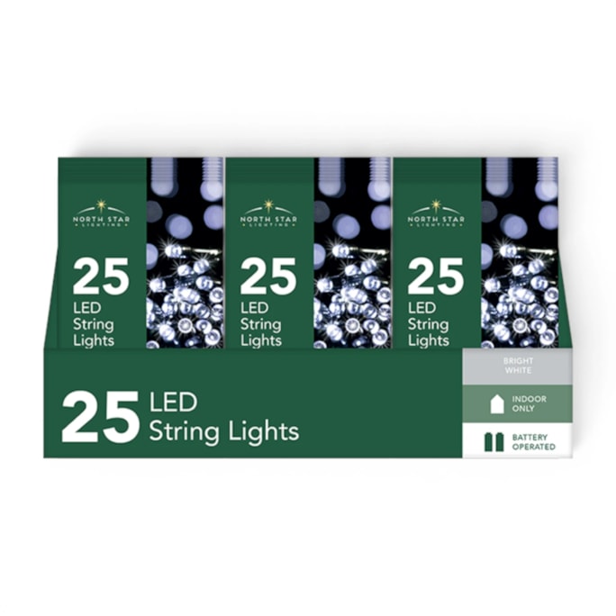 Wholesale 25 Battery Operated Bright White String Lights 2.7m CDU | Wholesale Direct Wholesale 25 Battery Operated Bright White String Lights 2.7m CDU | Wholesale Direct