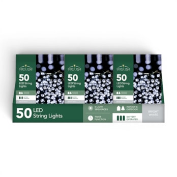 Wholesale 50 Battery Operated Bright White String Lights 5.9m CDU | Wholesale Direct