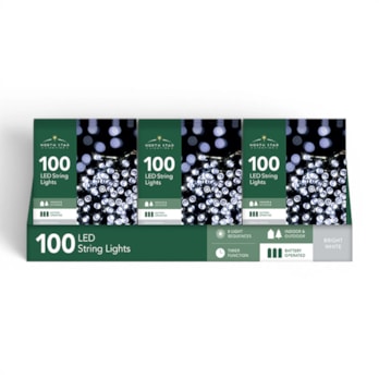Wholesale 100 Battery Operated Bright White String Lights 10.9m CDU | Wholesale Direct