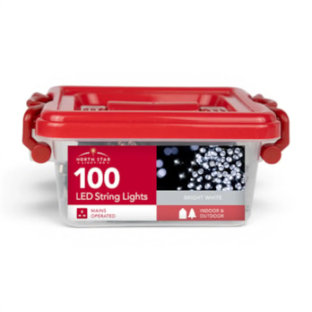 Wholesale 100 LED Mains Operated Bright White String Lights with Storage Box | Wholesale Direct