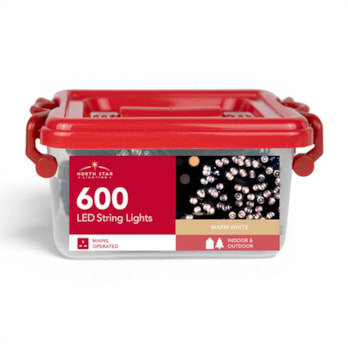 Wholesale 600 LED Mains Operated Warm White String Lights with Storage Box | Wholesale Direct
