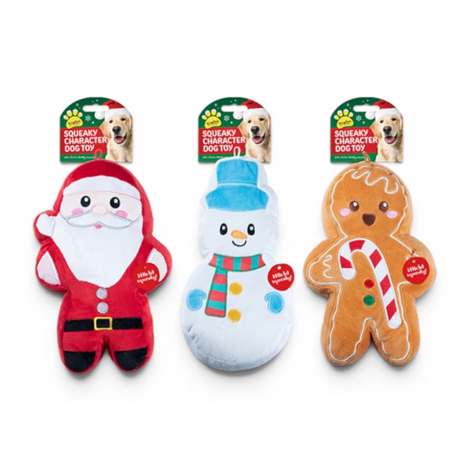 Wholesale Christmas Plush Characters Squeaky Dog Toy | Wholesale Direct