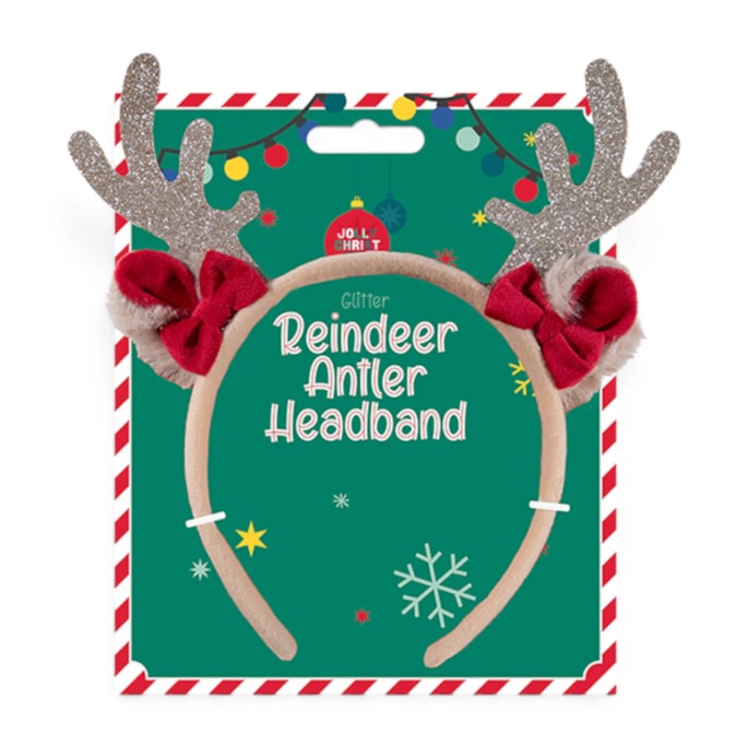 Wholesale Reindeer Glitter Antler Headband | Wholesale Direct