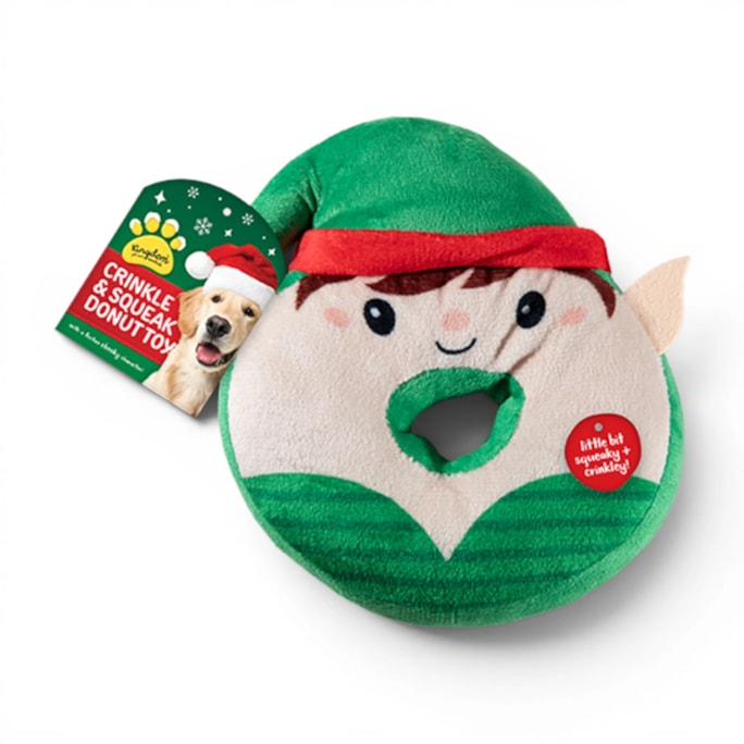 Wholesale Christmas Crinkley & Squeaky Donut Characters Toy CDU | Wholesale Direct