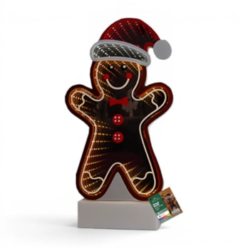 Wholesale LED Battery Operated Infinity Gingerbread Light 28cm | Wholesale Direct