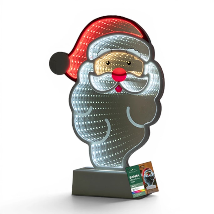 Wholesale LED Battery Operated Infinity Santa Light 28cm | Wholesale Direct