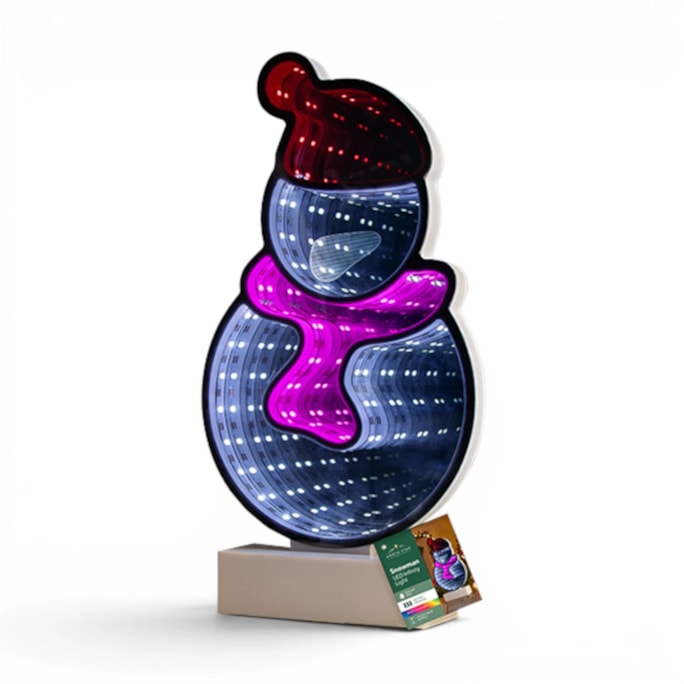 Wholesale LED Battery Operated Infinity Snowman Light 26.4cm | Wholesale Direct