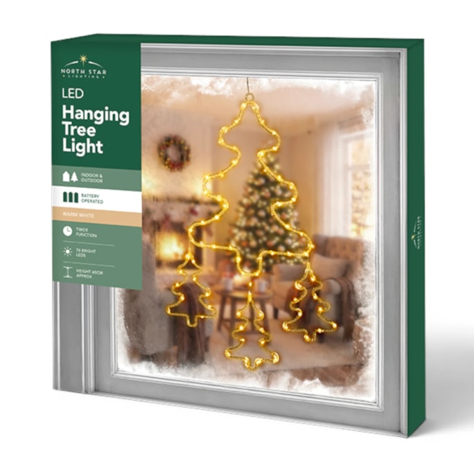 Wholesale LED Battery Operated Warm White Tree Hanging Light | Wholesale Direct