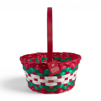 Wholesale Round Wicker Basket with Handle 22cm | Wholesale Direct