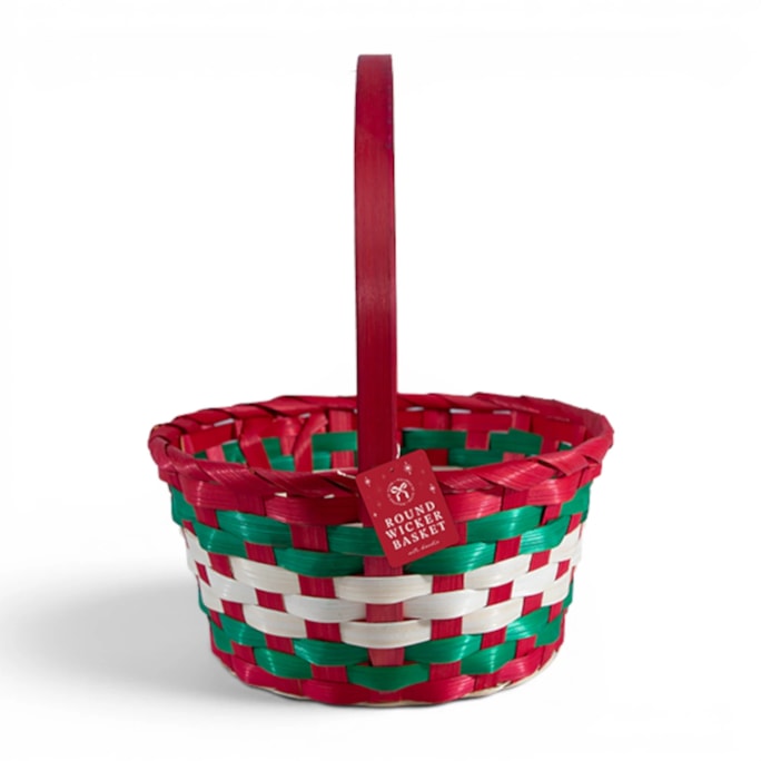 Wholesale Round Wicker Basket with Handle 22cm | Wholesale Direct