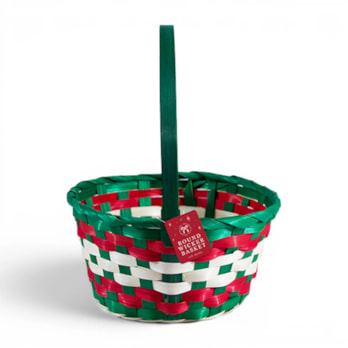 Wholesale Round Wicker Basket with Handle 22cm | Wholesale Direct