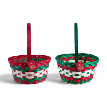 Wholesale Round Wicker Basket with Handle 22cm | Wholesale Direct
