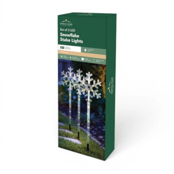 Wholesale LED Battery Operated Warm White Snowflake Stake Lights 3pk CDU | Wholesale Direct Wholesale LED Battery Operated Warm White Snowflake Stake Lights 3pk CDU | Wholesale Direct