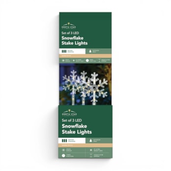 Wholesale LED Battery Operated Warm White Snowflake Stake Lights 3pk CDU | Wholesale Direct