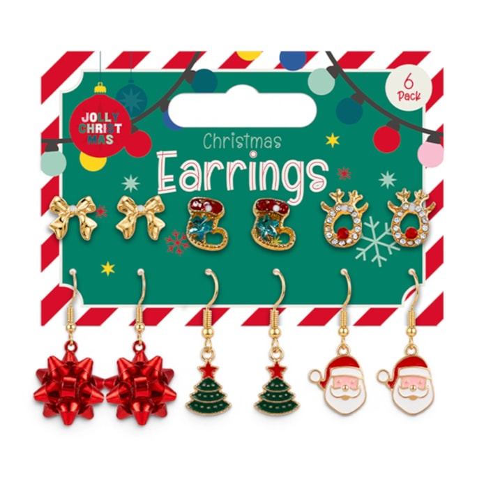 Wholesale Christmas Earrings 6pk | Wholesale Direct Wholesale Christmas Earrings 6pk | Wholesale Direct