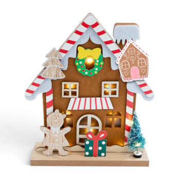 Wholesale Gingerbread Wooden Light Up House | Wholesale Direct
