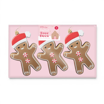 Wholesale Gingerbread Tree Decorations 3pk | Wholesale Direct Wholesale Gingerbread Tree Decorations 3pk | Wholesale Direct
