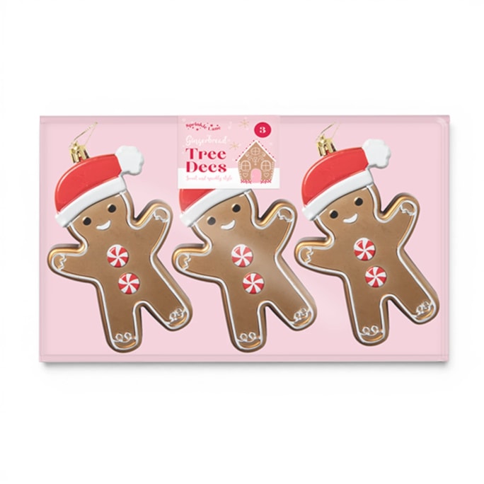 Wholesale Gingerbread Tree Decorations 3pk | Wholesale Direct