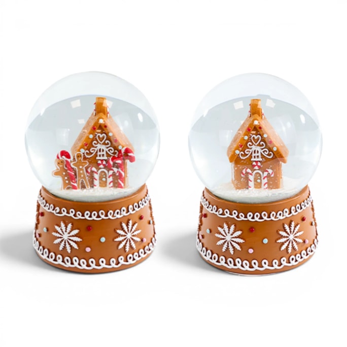 Wholesale Gingerbread Christmas Snow Globe 13cm CDU | Wholesale Direct