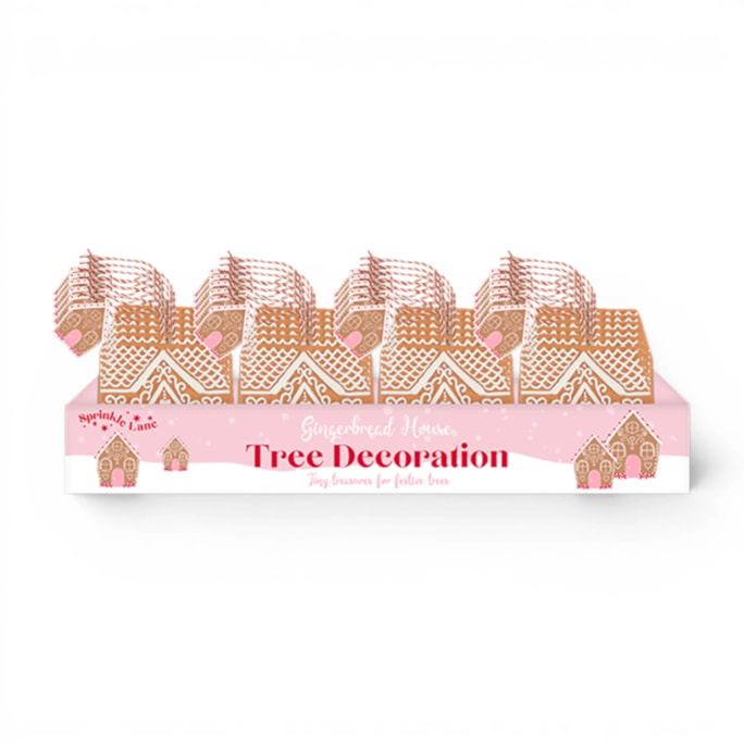 Wholesale Gingerbread House Tree Decoration CDU | Wholesale Direct Wholesale Gingerbread House Tree Decoration CDU | Wholesale Direct